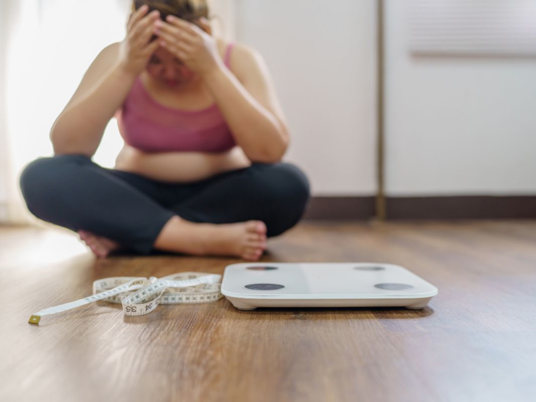 woman frustrated about losing weight