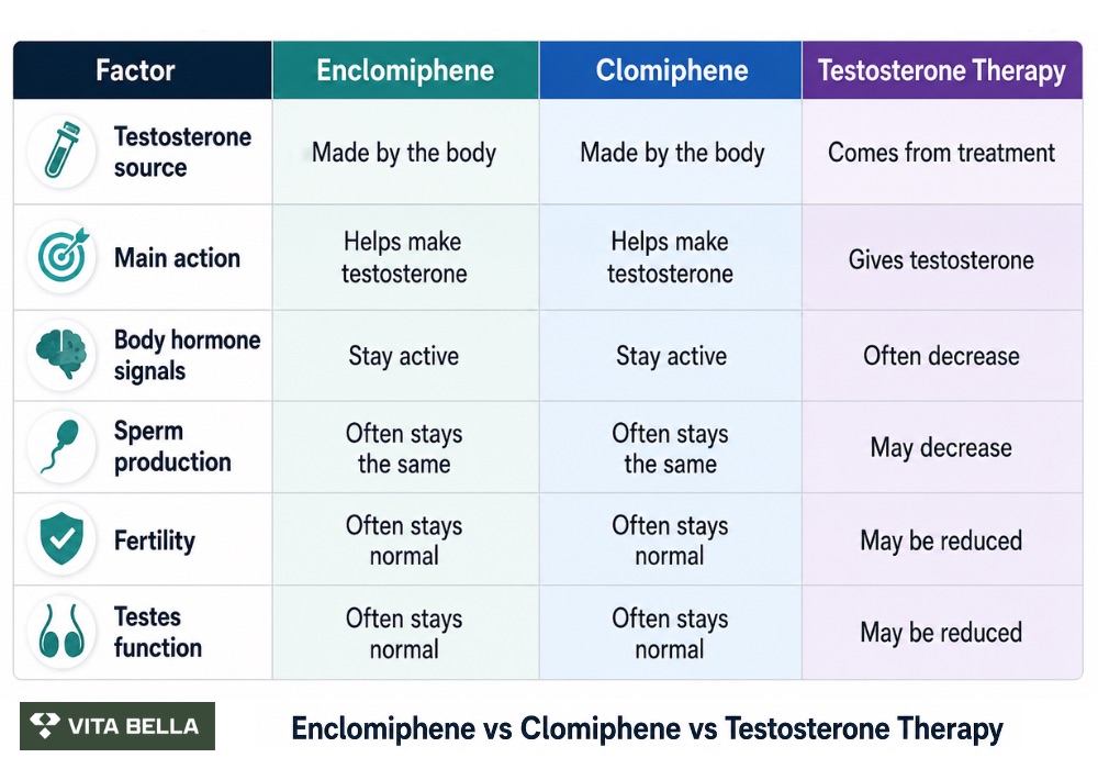 Enclomiphene for Testosterone and Fertility: Mechanisms, Advantages, and Patient Suitability