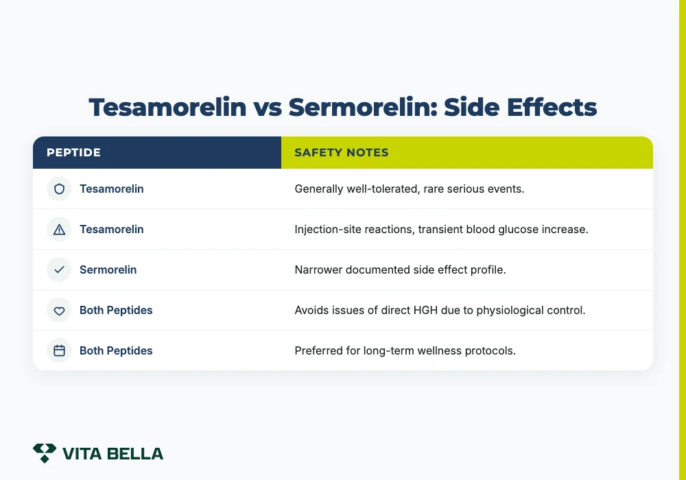 Tesamorelin vs Sermorelin: Side Effects